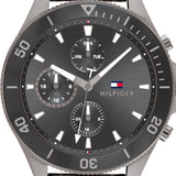  Shop Authentic Tommy Hilfiger Larson Chronograph Grey Dial Silver Steel Strap Watch For Men - 1791918 - Luxxuri