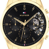  Shop Authentic Tommy Hilfiger Baker Chronograph Black Dial Gold Steel Strap Watch for Men - 1710447 - Luxxuri