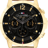 Shop Authentic Tommy Hilfiger Luca Chronograph Black Dial Gold Steel Strap Watch For Men - 1710511 - Luxxuri