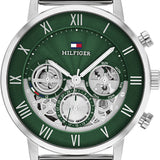 Shop Authentic Tommy Hilfiger Legend Chronograph Green Dial Silver Mesh Bracelet Watch For Men - 1710567 - Luxxuri