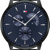  Shop Authentic Tommy Hilfiger Brad Quartz Blue Dial Black Mesh Bracelet Watch For Men - 1710392 - Luxxuri