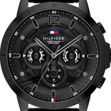  Shop Authentic Tommy Hilfiger Classic Chronograph Black Dial Black Steel Strap Watch For Men - 1710494 - Luxxuri