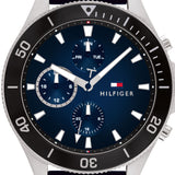  Shop Authentic Tommy Hilfiger Larson Chronograph Blue Dial Blue Rubber Strap Watch For Men - 1791920 - Luxxuri