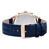  Shop Authentic Tommy Hilfiger Weston Chronograph Blue Dial Blue Leather Strap Watch For Men - 1710503 - Luxxuri
