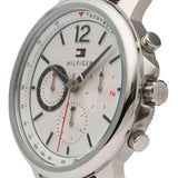  Shop Authentic Tommy Hilfiger Landon Chronograph White Dial Brown Leather Strap Watch for Men - 1791531 - Luxxuri
