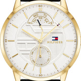  Shop Authentic Tommy Hilfiger Hunter White Dial Black Leather Strap Watch for Men - 1791606 - Luxxuri