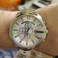  Shop Authentic Diesel Mega Chief Chronograph Silver Dial Silver Steel Strap Watch For Men - DZ4477 - Luxxuri