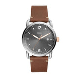  Shop Authentic Fossil Commuter Grey Dial Brown Leather Strap Watch for Men - FS5417 - Luxxuri