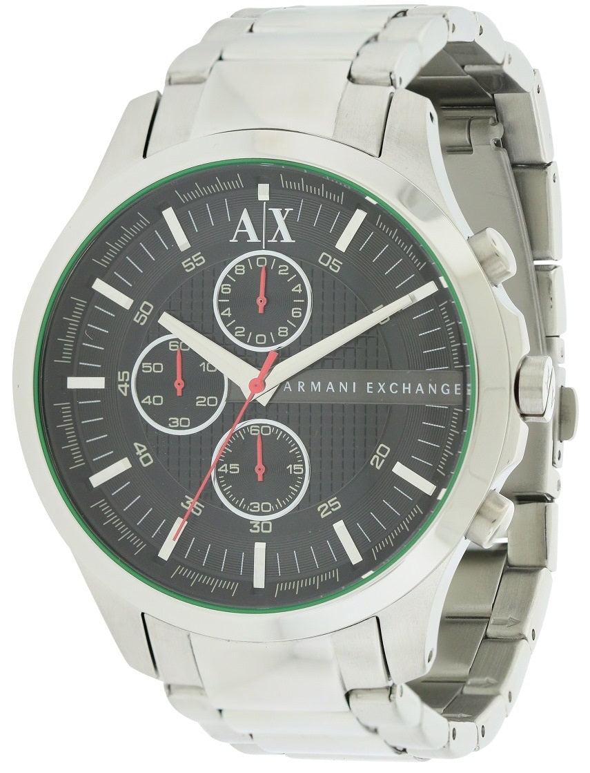  Shop Authentic Armani Exchange Hampton Chronograph Black Dial Silver Steel Strap Watch For Men - AX2163 - Luxxuri