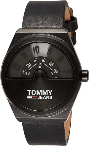  Shop Authentic Tommy Hilfiger Monogram Pop Quartz Black Dial Black Leather Strap Watch For Men - 1791773 - Luxxuri