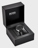  Shop Authentic Hugo Boss Velocity Black Dial Black Leather Strap Watch for Men - 1513716 - Luxxuri