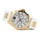  Shop Authentic Guess Intrepid White Dial Two Tone Silicone Strap Watch For Women - W0325L6 - Luxxuri