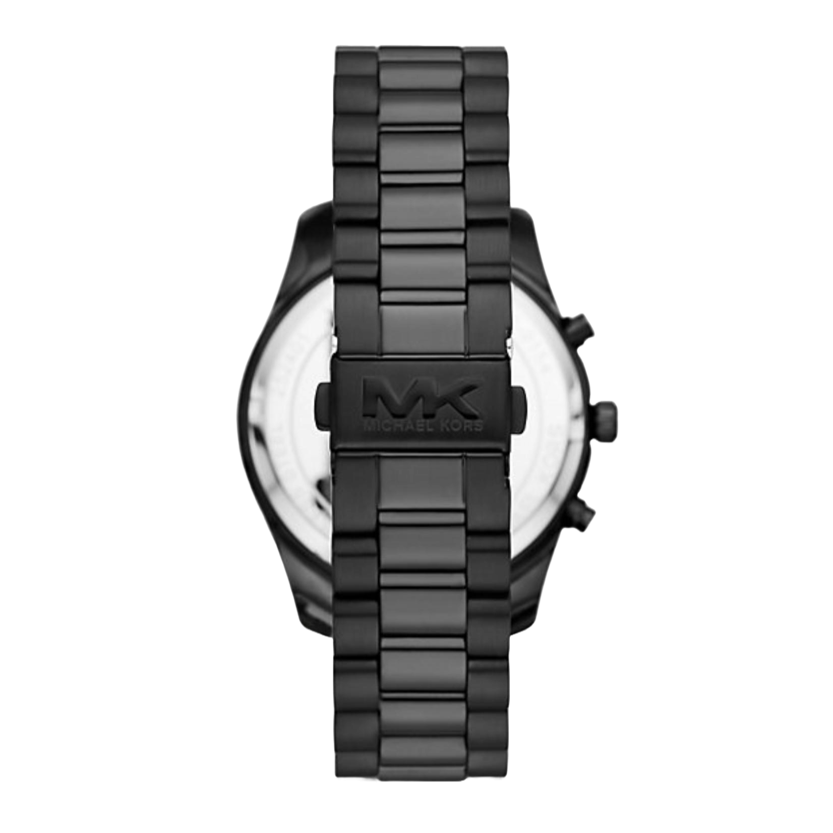 Michael Kors Lexington Chronograph Black Dial Black Steel Strap Watch for Men - MK9154