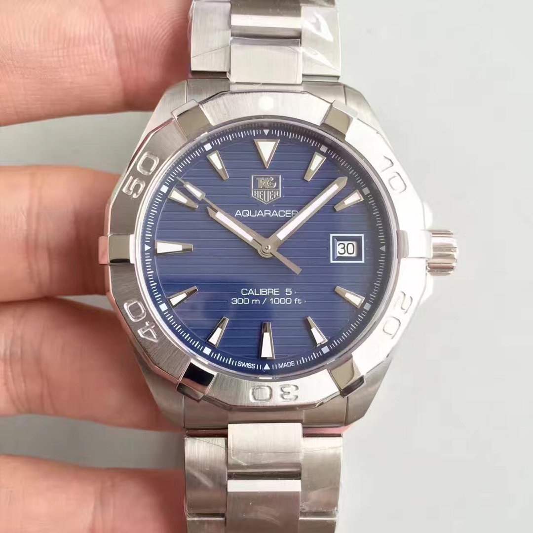  Shop Authentic Tag Heuer Aquaracer Automatic Blue Dial Silver Steel Strap Watch for Men - WAY2112.BA0928 - Luxxuri