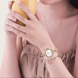  Shop Authentic Swarovski Crystal Flower Silver Dial Rose Gold Steel Strap Watch for Women - 5547626 - Luxxuri