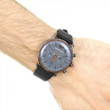  Shop Authentic Emporio Armani Aviator Grey Dial Grey Leather Strap Watch For Men - AR11168 - Luxxuri