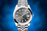  Shop Authentic Rolex Datejust 41 Oyster Grey Dial Silver Oystersteel Bracelet Watch for Men - M126300-0008 - Luxxuri