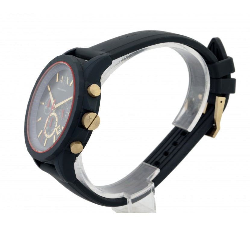  Shop Authentic Armani Exchange Outerbanks Chronograph Blue Dial Blue Silicone Strap Watch For Men - AX1335 - Luxxuri