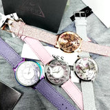  Shop Authentic Guess Sparkle Butterfly White Dial Silver Leather Strap Watch For Women - GW0008L1 - Luxxuri