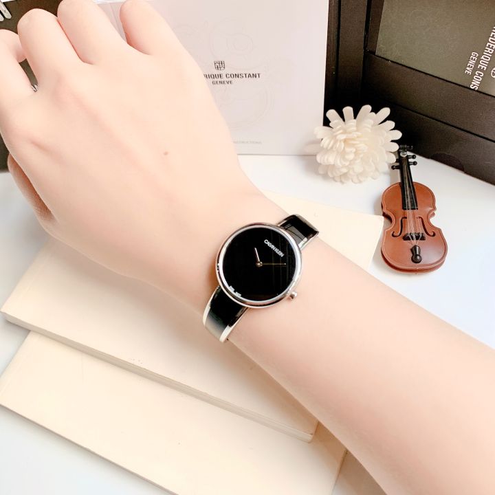  Shop Authentic Calvin Klein Seduce Black Dial Two Tone Steel Strap Watch for Women - K4E2N111 - Luxxuri