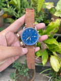  Shop Authentic Fossil The Commuter Blue Dial Brown Leather Strap Watch for Men - FS5401 - Luxxuri