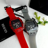  Shop Authentic Guess Phoenix Multifunction Black Dial Red Rubber Strap Watch for Men - GW0203G5 - Luxxuri