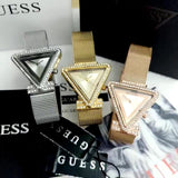  Shop Authentic Guess Fame Diamonds Gold Dial Gold Mesh Bracelet Watch for Women - GW0508L2 - Luxxuri
