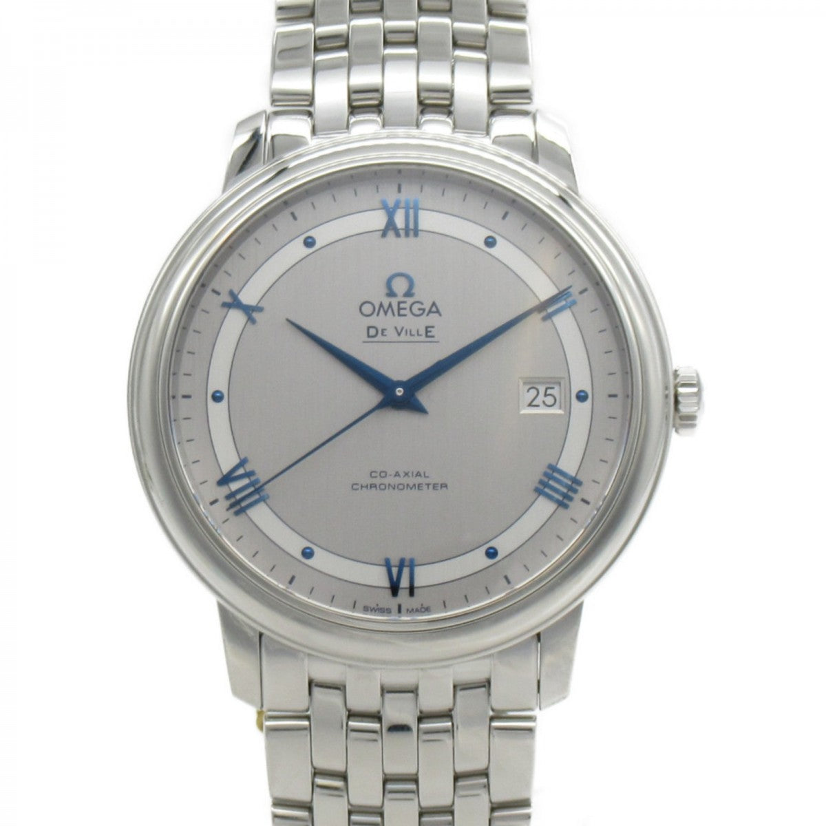  Shop Authentic Omega De Ville Prestige Co-Axial Rhodium Silver Dial Silver Steel Strap Watch for Men - 424.10.40.20.02.001 - Luxxuri