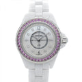  Shop Authentic Chanel J12 Quartz Diamonds Mother of Pearl White Dial White Steel Strap Watch for Women - J12 H3243 - Luxxuri