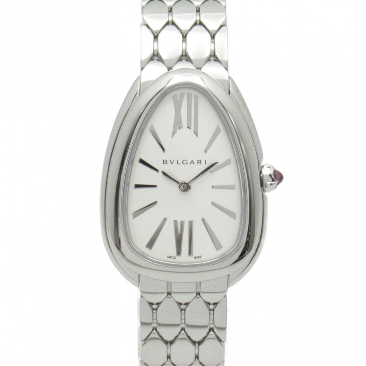  Shop Authentic Bvlgari Serpenti Seduttori Quartz White Dial Silver Steel Strap Watch for Women - SERPENTI103141 - Luxxuri
