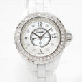  Shop Authentic Chanel J12 Diamonds Quartz White Dial White Steel Strap Watch for Women - J12 H2572 - Luxxuri