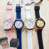  Shop Authentic Guess Athena White Dial Pink Rubber Strap Watch For Women - GW0030L4 - Luxxuri