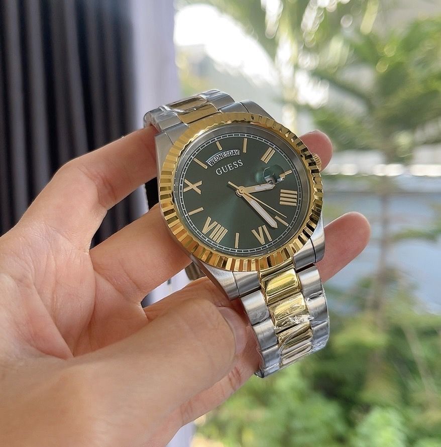  Shop Authentic Guess Connoisseur Green Dial Two Tone Steel Strap Watch for Men - GW0265G8 - Luxxuri