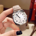 Marc Jacobs Mandy Silver Dial Brown Leather Strap Watch for Women - MJ1563