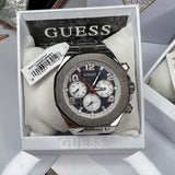  Shop Authentic Guess Empire Quartz Black Dial Silver Steel Strap Watch For Men - GW0489G1 - Luxxuri