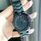  Shop Authentic Gucci G Timeless Sport Black Dial Black Steel Strap Watch For Men - YA126230 - Luxxuri