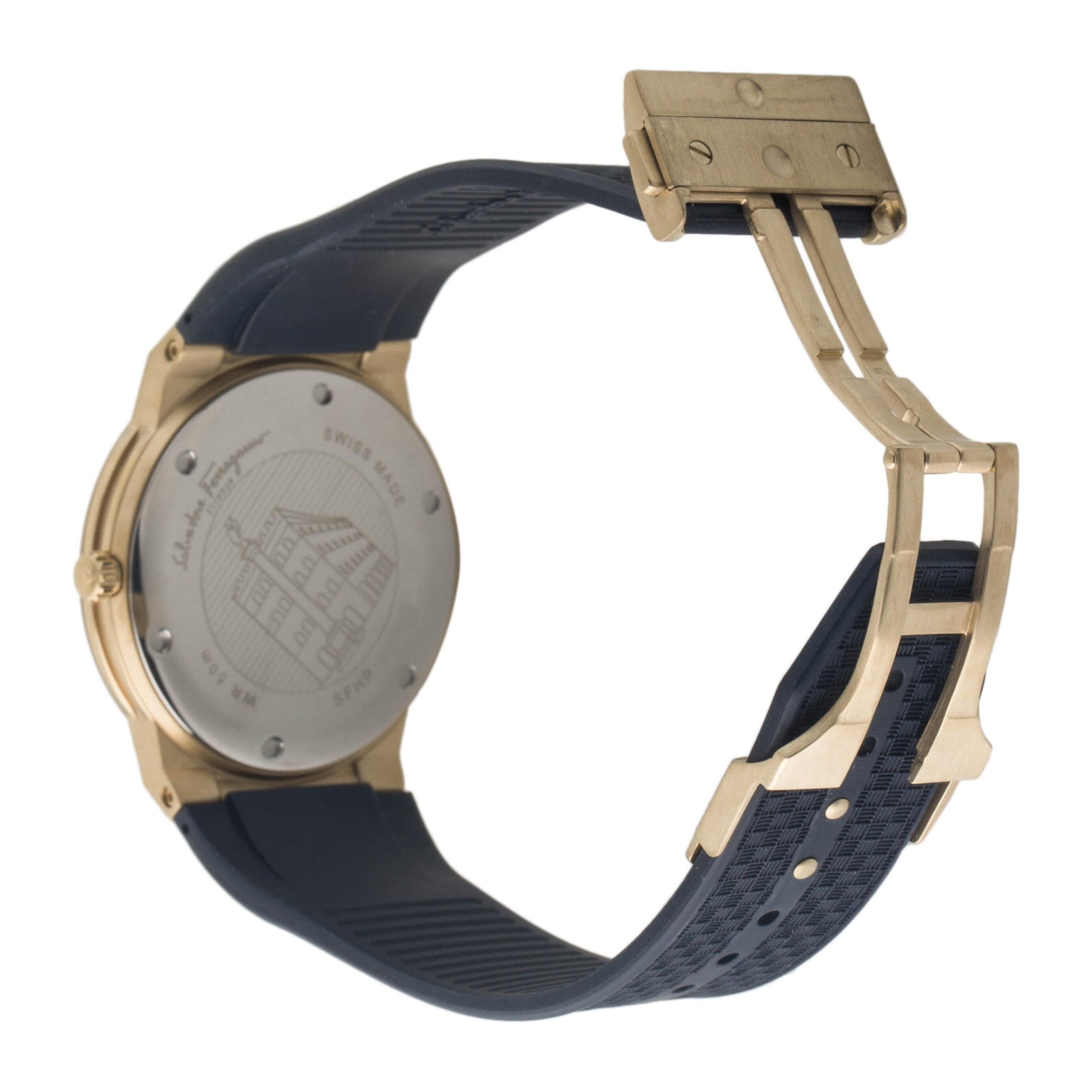  Shop Authentic Salvatore Ferragamo Sapphire Blue Dial Blue Rubber Strap Watch for Men - SFHP00220 - Luxxuri