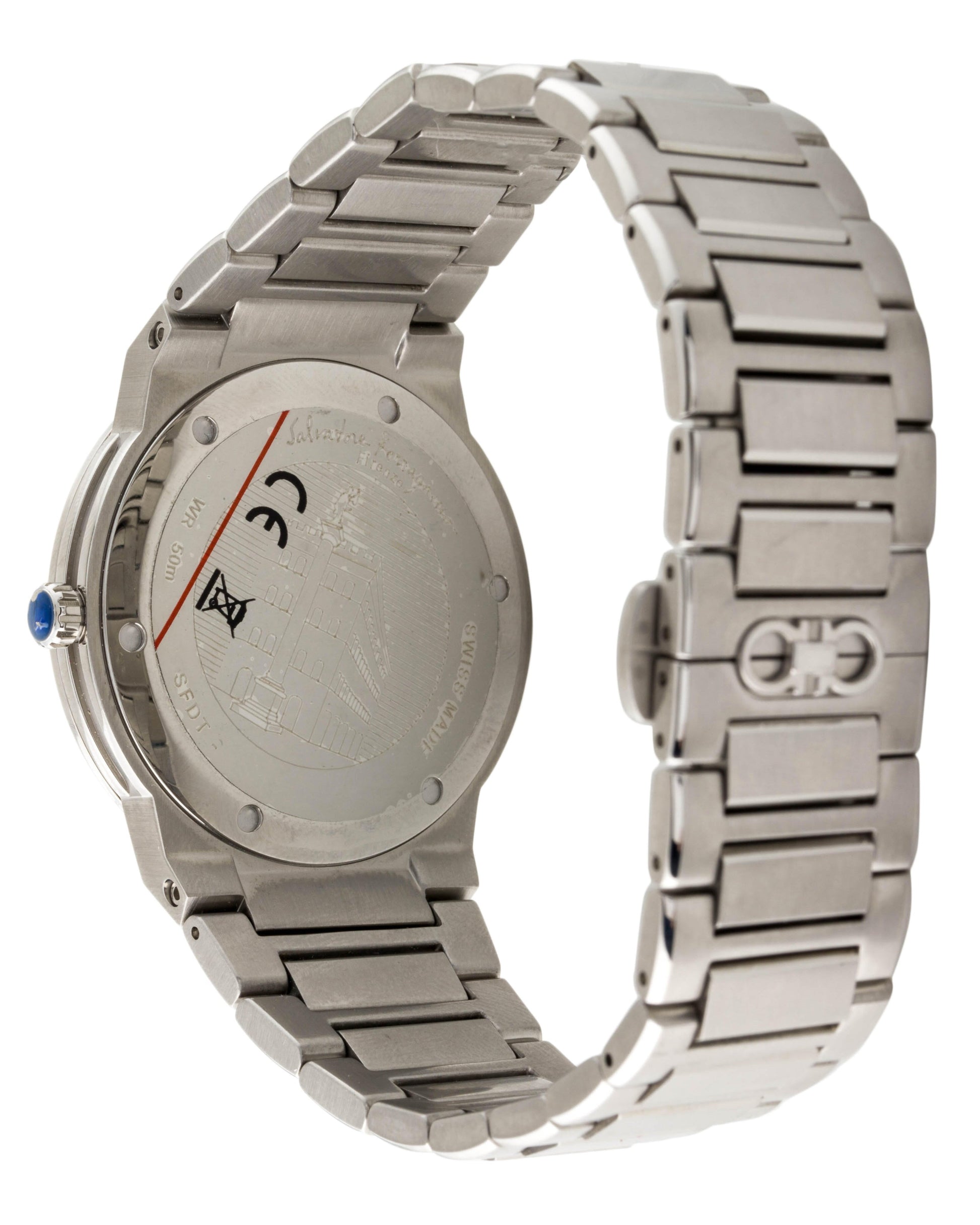  Shop Authentic Salvatore Ferragamo F-80 Classic Blue Dial Silver Steel Strap Watch for Men - SFDT01320 - Luxxuri