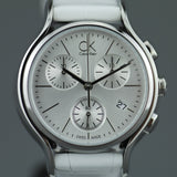  Shop Authentic Calvin Klein Skirt White Dial White Leather Strap Watch for Women - K2U291L6 - Luxxuri