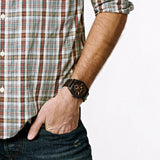  Shop Authentic Fossil Machine Chronograph Black Dial Black Leather Strap Watch for Men - FS5586 - Luxxuri