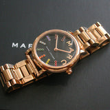 Shop Authentic Marc Jacobs Roxy Black Dial Rose Gold Steel Strap Watch for Women - MJ3569 - Luxxuri