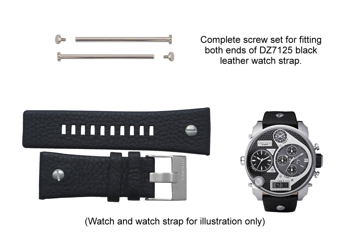  Shop Authentic Diesel Mr Daddy Chronograph White Dial Black Leather Strap Watch For Men - DZ7125 - Luxxuri