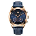  Shop Authentic Maserati Traguardo Chronograph Blue Dial Blue Leather Strap Watch for Men - R8871612015 - Luxxuri