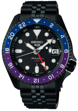  Shop Authentic Seiko Automatic SKX GMT Yuto Horigome Limited Edition Black Dial Black Steel Strap Watch For Men - SSK027K1 - Luxxuri