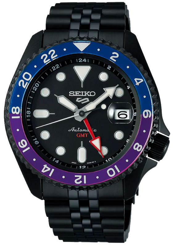  Shop Authentic Seiko Automatic SKX GMT Yuto Horigome Limited Edition Black Dial Black Steel Strap Watch For Men - SSK027K1 - Luxxuri