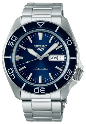  Shop Authentic Seiko 5 Sports Automatic Blue Dial Silver Steel Strap Watch for Men - SRPK97K1 - Luxxuri