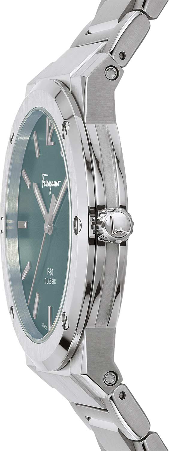 Shop Authentic Salvatore Ferragamo F-80 Classic Blue Dial Silver Steel Strap Watch for Men - SFDT01320 - Luxxuri