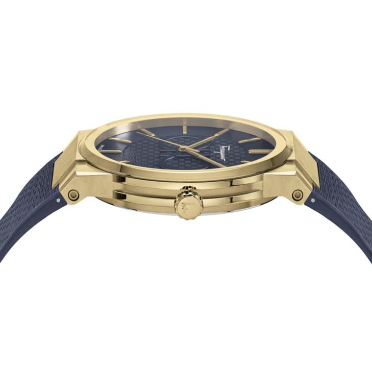  Shop Authentic Salvatore Ferragamo Sapphire Blue Dial Blue Rubber Strap Watch for Men - SFHP00220 - Luxxuri