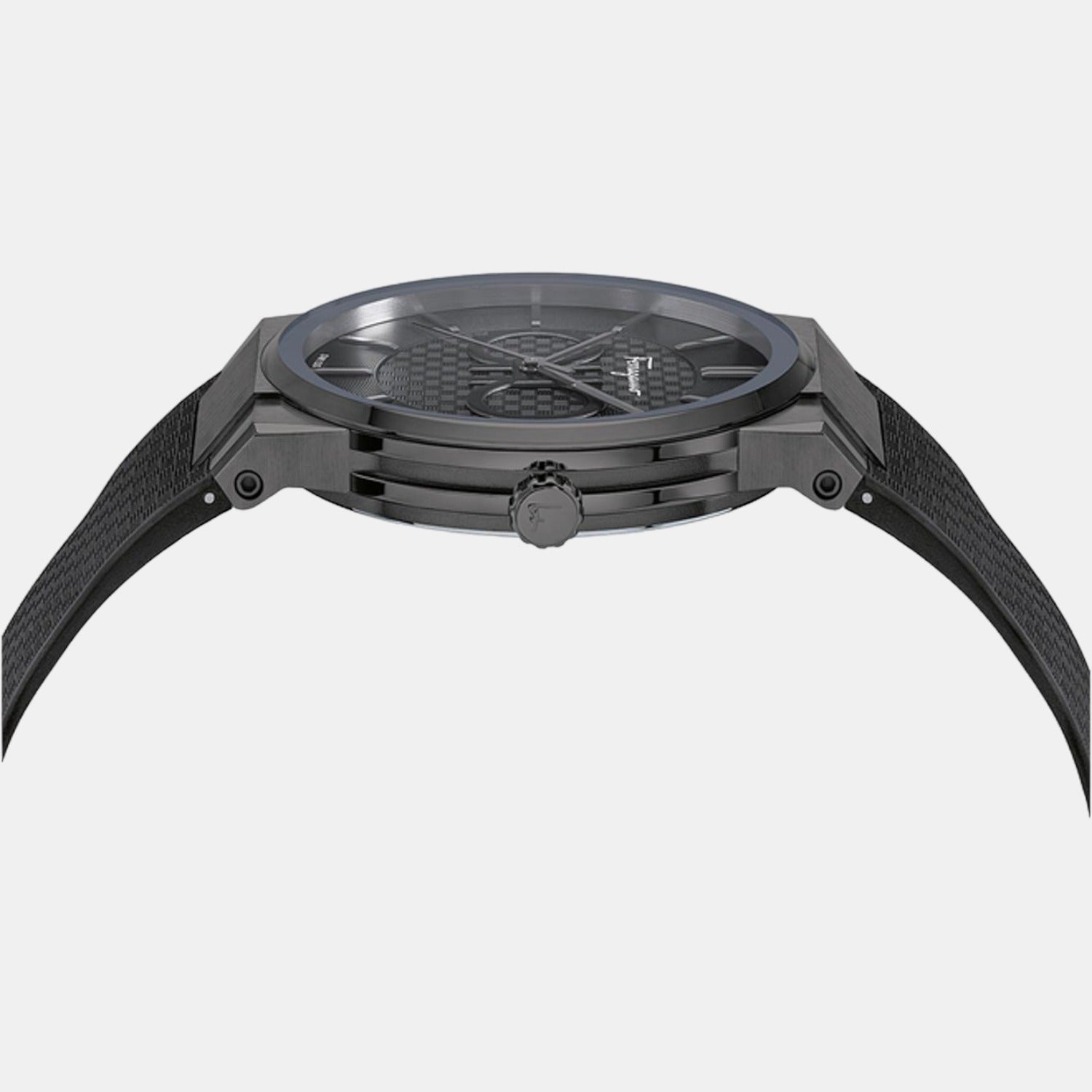  Shop Authentic Salvatore Ferragamo Sapphire Black Dial Black Rubber Strap Watch for Men - SFHP00320 - Luxxuri