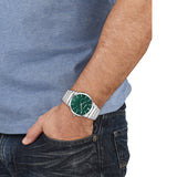  Shop Authentic Salvatore Ferragamo Sapphire Bracelet Green Dial Silver Steel Strap Watch For Men - SFHP01224 - Luxxuri